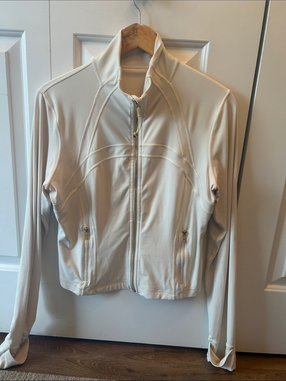 lululemon athletica Light Cream Zip-Up Bomber Jacket